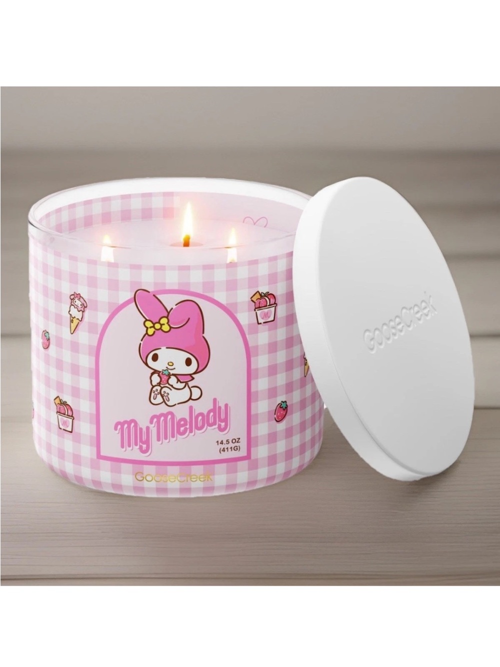 Goose Creek 3-Wick Candle- Hello Kitty- My Melody   (14.5 oz)